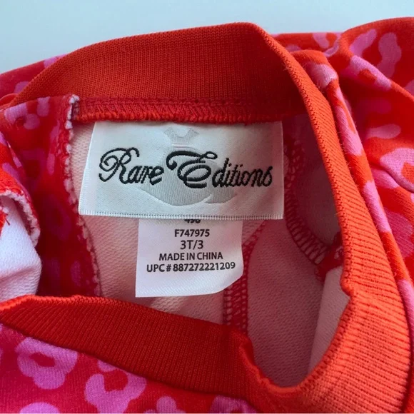 Rare Editions Toddler Girls Leopard Print Patches Dress Pink/Red NWT NEW - Picture 15 of 15